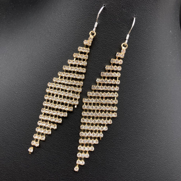 Wholesale Long Alloy Exaggerated Rhombus Earrings JDC-ES-FaX005