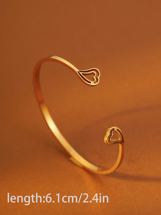 Wholes alecross bracelet  elegant butterfly accessory  stainless steel   heart-shaped bangle