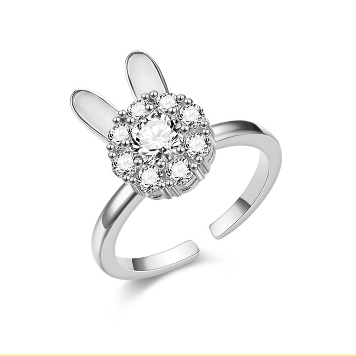 Wholesale Light luxury temperament rotatable movable ring women's personalized ring