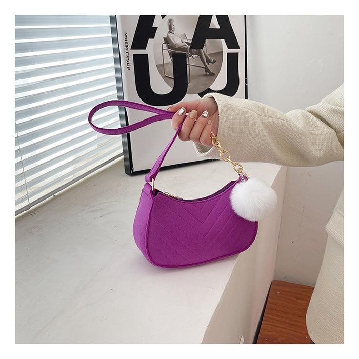 Wholesale Casual Wool Ball PU Shoulder Bag JDC-SD-SYuan007