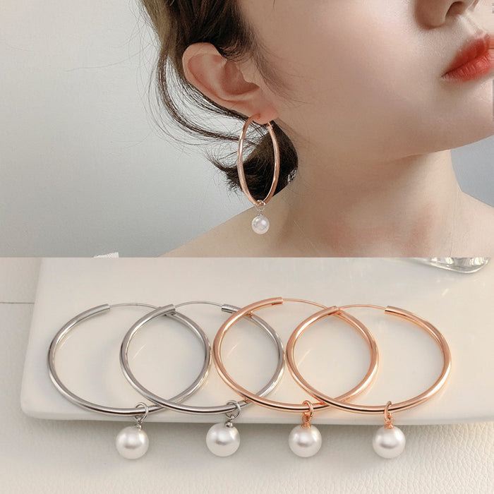Wholesale Fashion earrings supply silver earrings diamond car flower earrings, oversized circle earrings