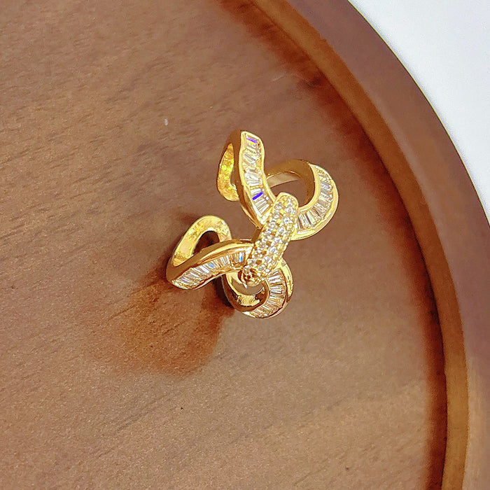 Wholesale Letter Rivet Zircon Ring