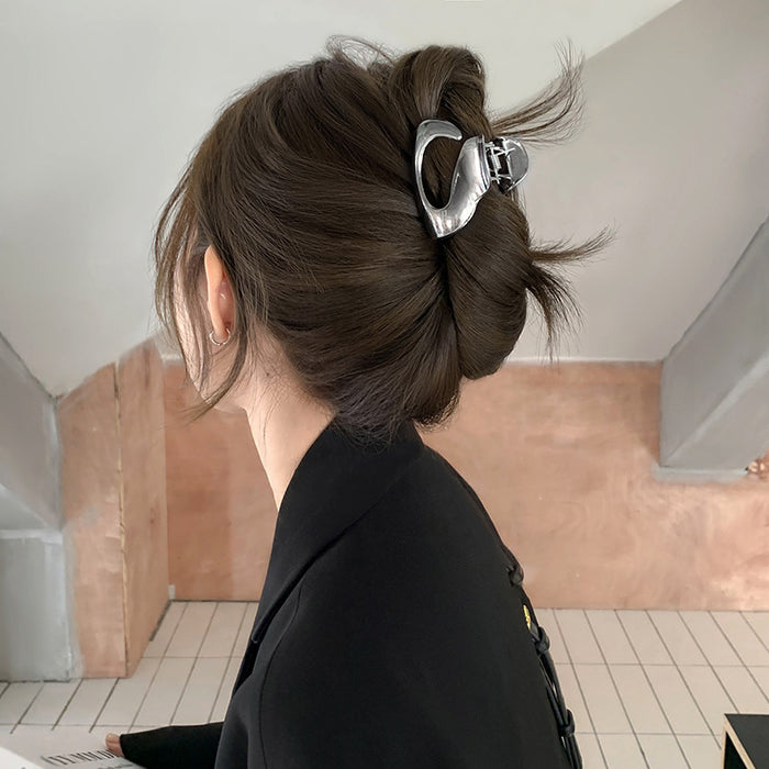 Wholesale Irregular metal color clip female hairpin fashion updo shark clip