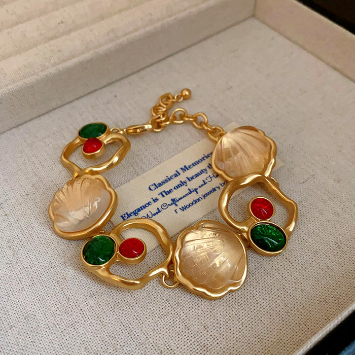 Wholesale Middle Ancient Oval Fashion Geometric Necklace Retro Court Style Clavicle Chain Niche