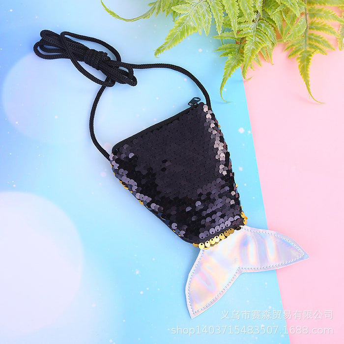 Wholesale Personalized Children's Crossbody Bag Mermaid Tail Colorful JDC-SD-SM006