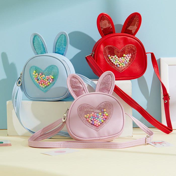 Wholesale Crossbody Bag,  Children' s Bag,  One-Shoulder Bunny Ears,  Little Girl' s Cute Cartoon Coin Purse