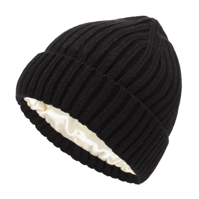 Wholesale Autumn and Winter Trendy Hats for Women,  New Satin Warm Woolen Hats for Men and Women,  Family Pullover Knitted Hats