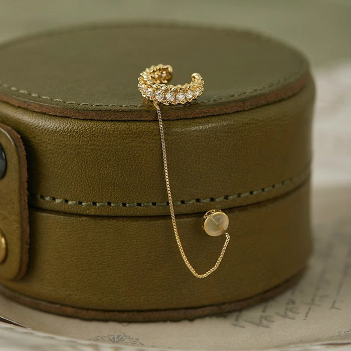 Wholesale Elegant and high-end tassel earrings, ear clips, niche and versatile