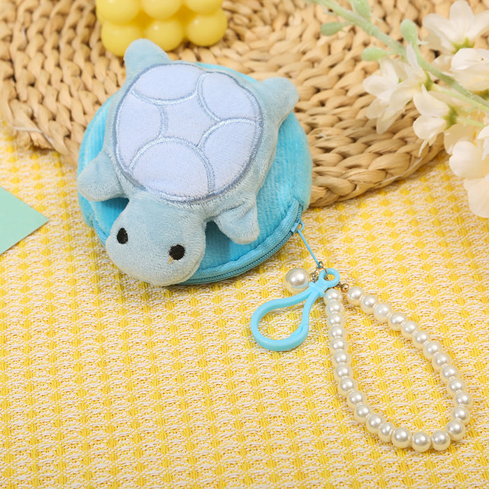 Wholesale Little Turtle Plush Coin Purse Cute Girl Round Bag Pendant Headset Storage Bag Doll Machine