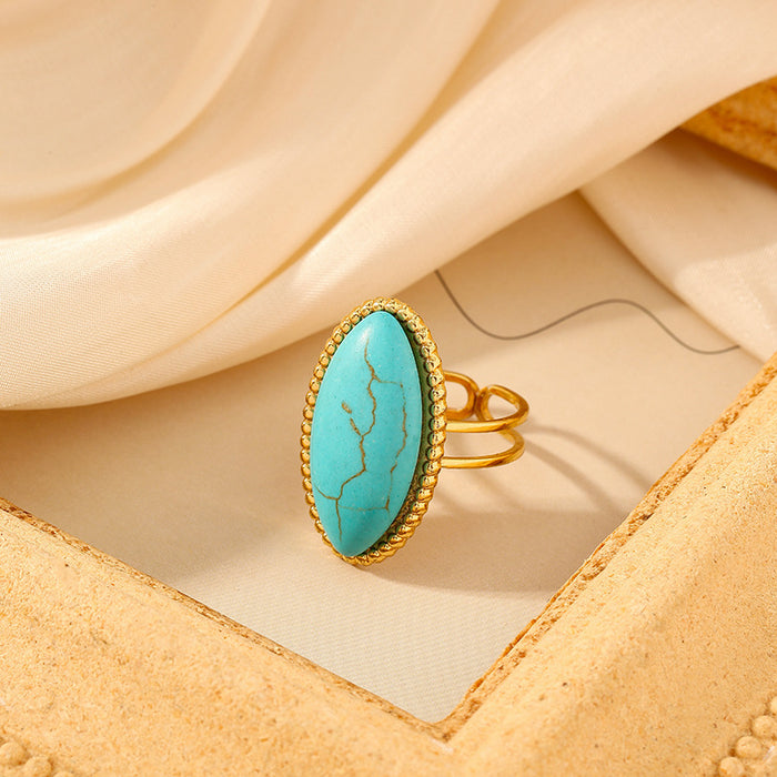 Wholesale Drip oil titanium steel ring, simple and luxurious geometric octagonal star heart stainless steel ring