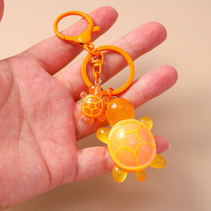 Wholesale Cute cartoon resin turtle keychains