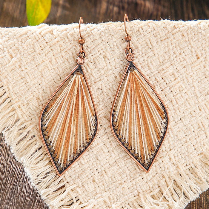 Wholesale 2pcs Bohemian ethnic style colorful large earrings