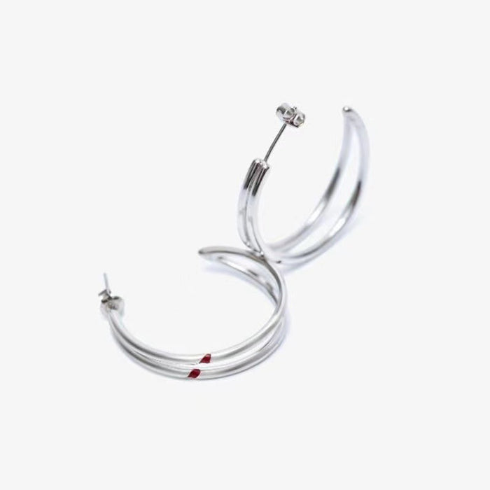 Wholesale Red Carved Copper Earrings JDC-ES-TengF002