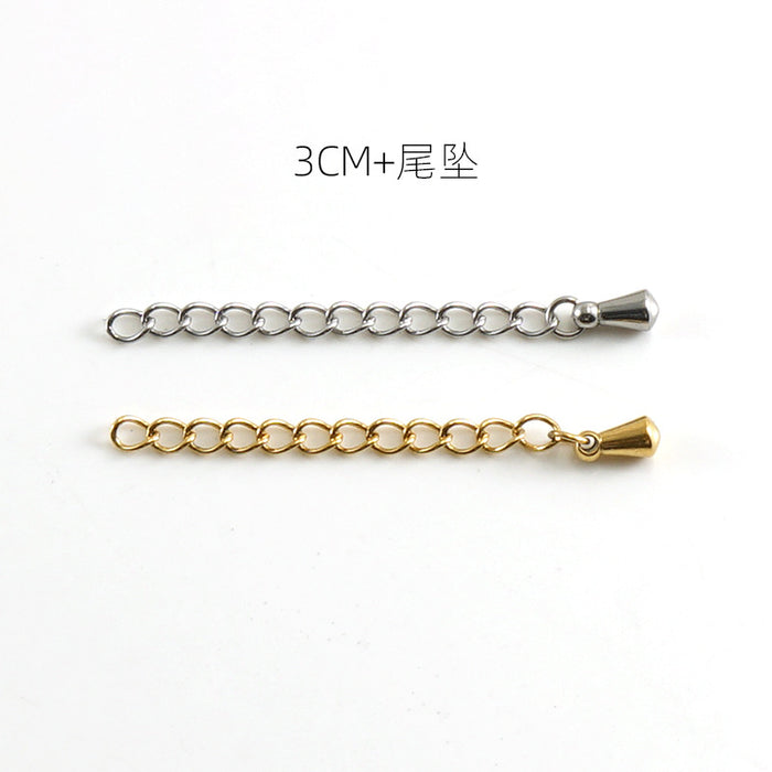 Wholesale Stainless Steel DIY Handmade Jewelry Necklace Accessories Extension Chain JDC-NE-ZhongYao003