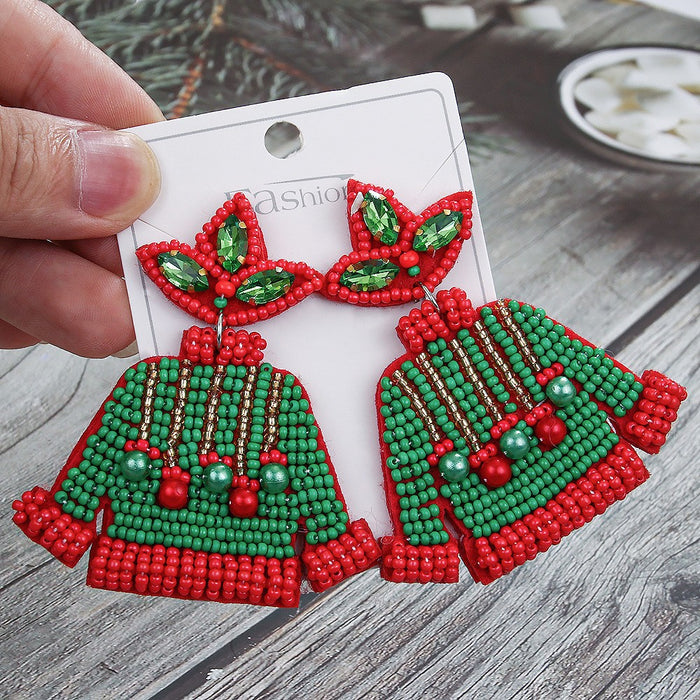 Wholesale elegant versatile Christmas style earrings