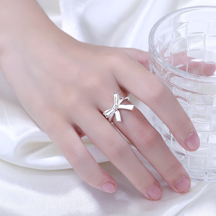 Wholesale Bow ring, personalized and versatile ring accessory with an open mouth