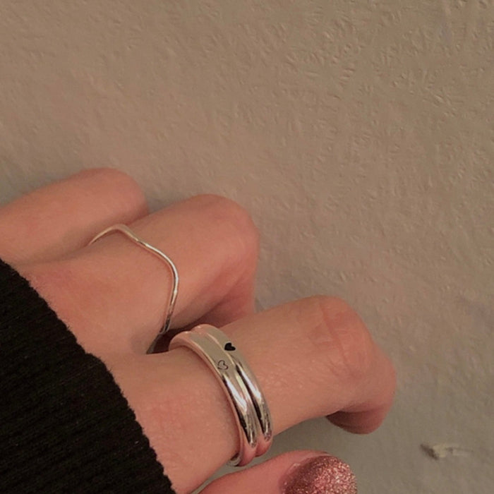 Wholesale Minimalist ring, pure silver open ring, fashionable and luxurious