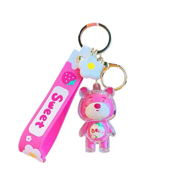 Wholesale Pink Acrylic Keychain JDC-KC-MiaoY055
