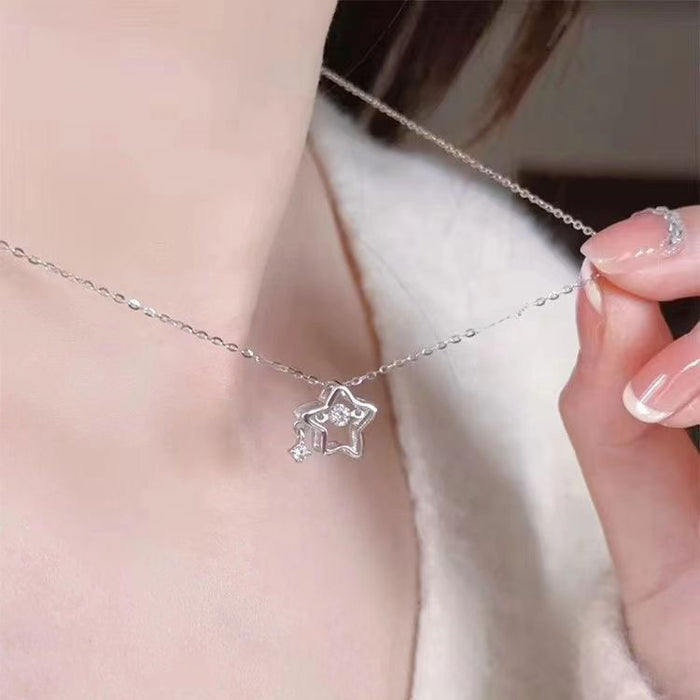 Wholesale Clavicle chain pentagram necklace star