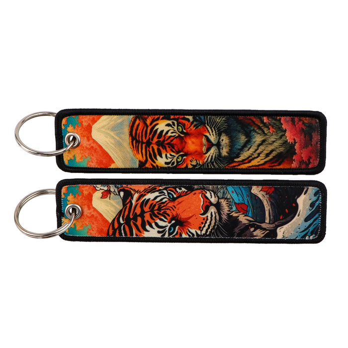 Wholesale Japanese Wave Weaving Marks Keychain Fabric Keychain Accessories