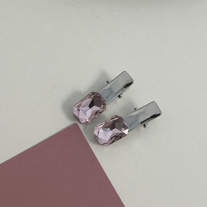 Wholesale Pink Rhinestone Alloy Hair Clip JDC-HC-Qianq016
