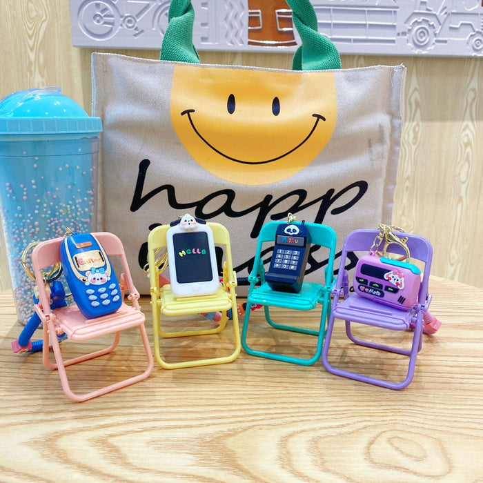 Wholesale Cartoon Mini Phone PVC Keychain JDC-KC-LiuFan001