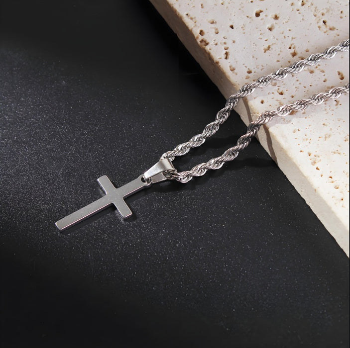 Wholesale Necklace accessories, street stainless steel full diamond cross collarbone chain wholesale