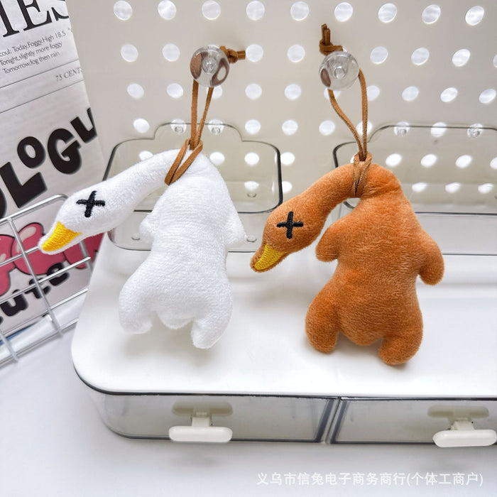 Wholesale Roast Duck Squeaky Pendant Big Goose Doll Bag Pendant Student Gift Lanyard Pendant Doll Batch Goods