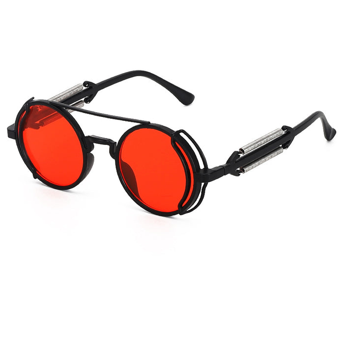 Wholesale Cyberpunk Style Round Frame Spring Leg PC Sunglasses JDC-SG-ZS010