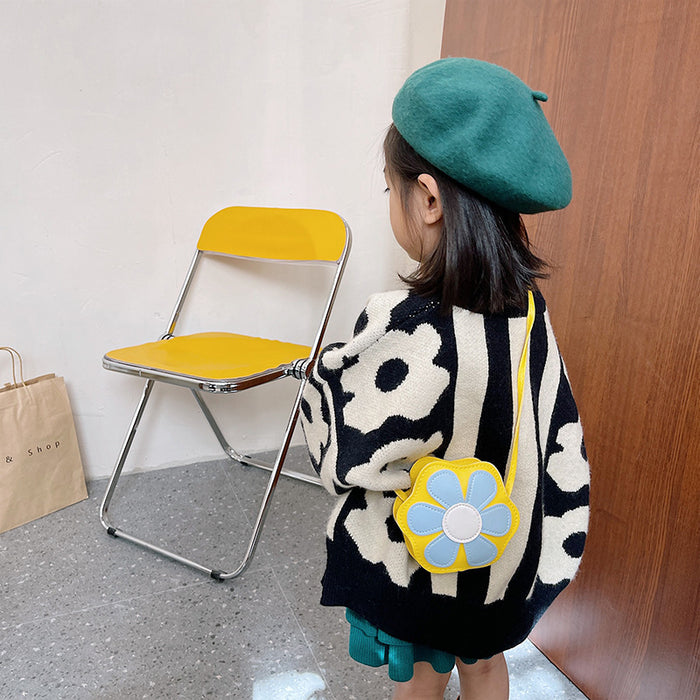 Wholesale Western style cute flower children's shoulder bag crossbody bag
