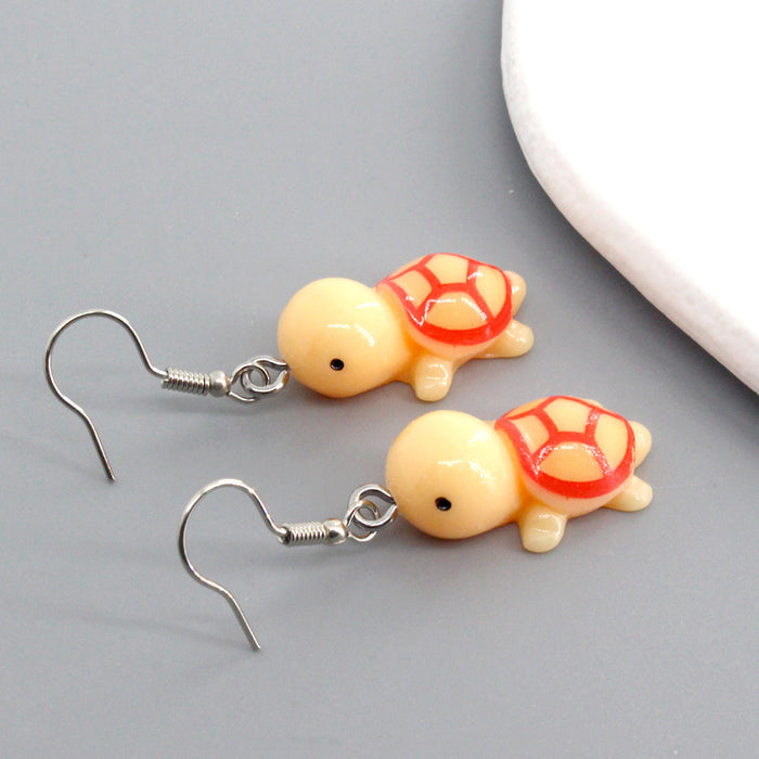 Wholesale Cute Cartoon Turtle Resin Earrings JDC-ES-Dagou007