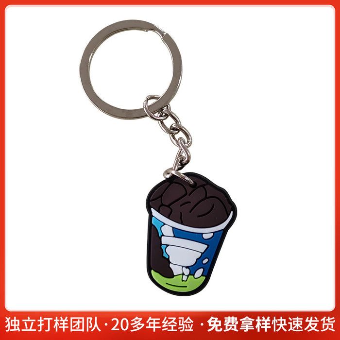 Wholesale Creative Snack Series PVC Keychain Pendant Bag Keychain Pendant