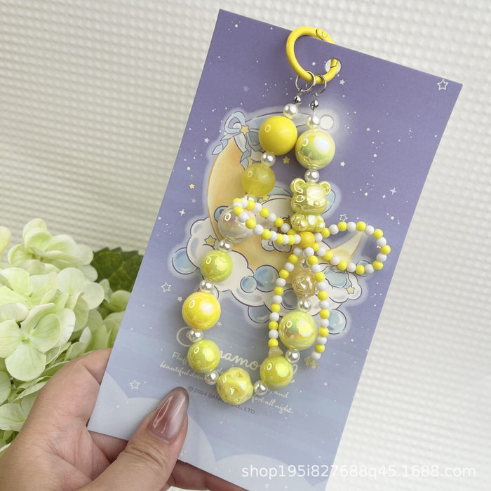 Wholesale Creative Cartoon Hand-painted Beads Mobile Phone Hanging Chain Bag Decorative Pendant DIY Accessories for Girlfriends