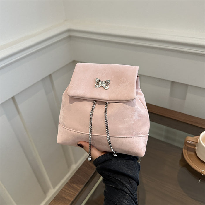 Wholesale Silver backpack, new backpack design, niche backpack chain bag