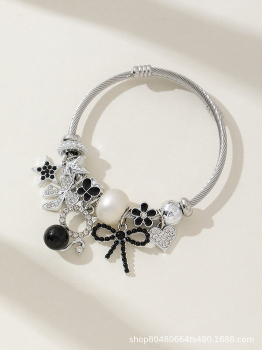 Wholesale DIY bead bracelet bow love pentagram fashion accessory