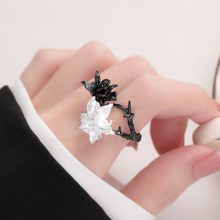 Wholesale Black and White Bipolar Affective Disorder Ring