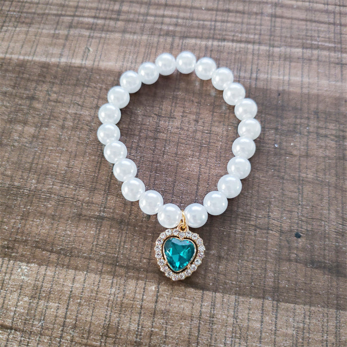 Wholesale Pearl heart necklace accessories hand-woven beaded jewelry accessories