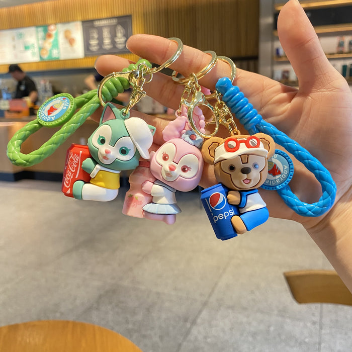 Wholesale Cartoon Silicone Doll Keychain JDC-KC-MingT119