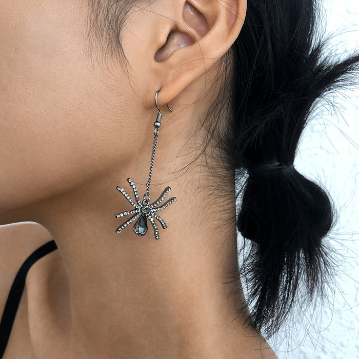 Wholesale Alloy Halloween Spider Earrings JDC-ES-QianDi003