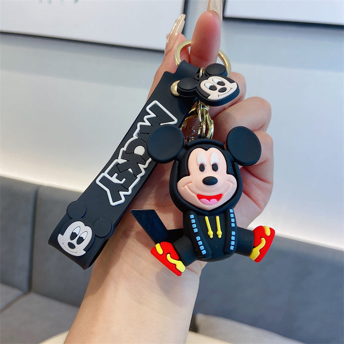 Wholesale Cartoon sweater sitting posture Keychain Car bag pendant cute doll