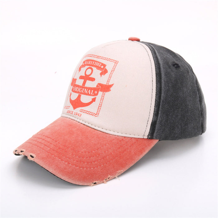 Wholesale Washed denim tongue hats for men and women, used baseball caps