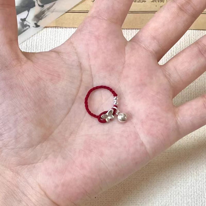 Wholesale Green butterfly open ring niche versatile ring