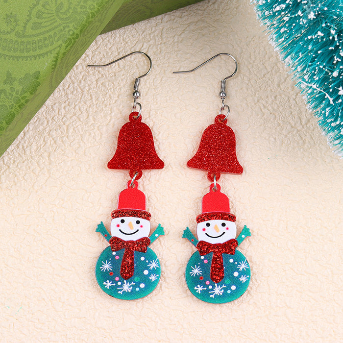Wholesale Christmas earrings snowman Christmas tree snowflake acrylic earrings personality earrings ear jewelry