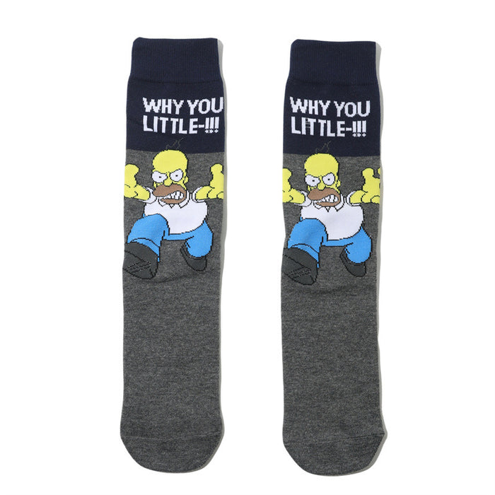 Wholesale Cartoon/ Anime Cotton Socks Mid-Calf