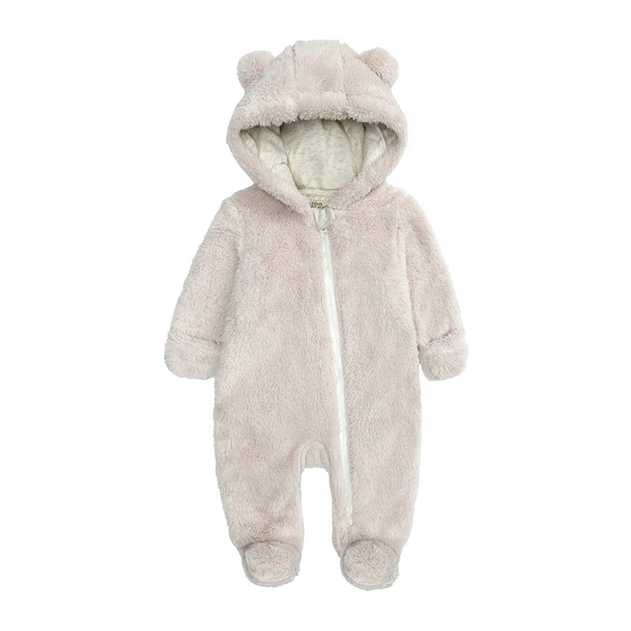 Wholesale Autumn and Winter Baby Jumpsuits Baby Crawling Clothes Thick Warm Newborn Flannel Outdoor Clothes Plush Clothes JDC-BC-SK004