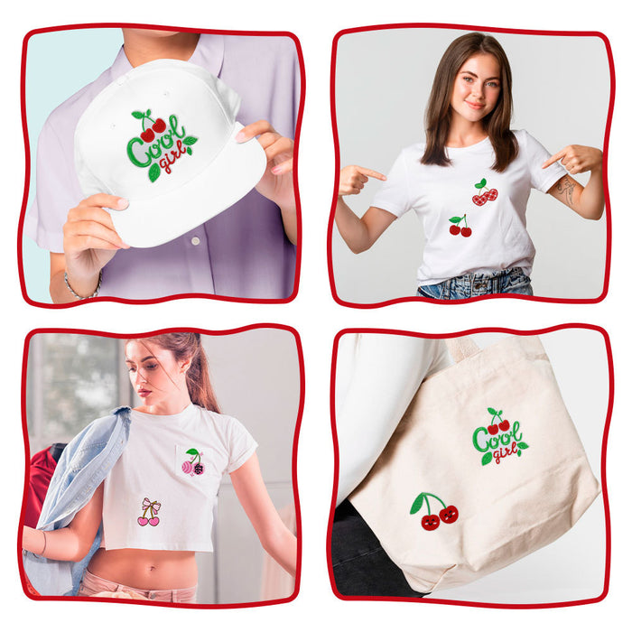 Wholesale  Cherry Embroidered Cloth DIY Patches