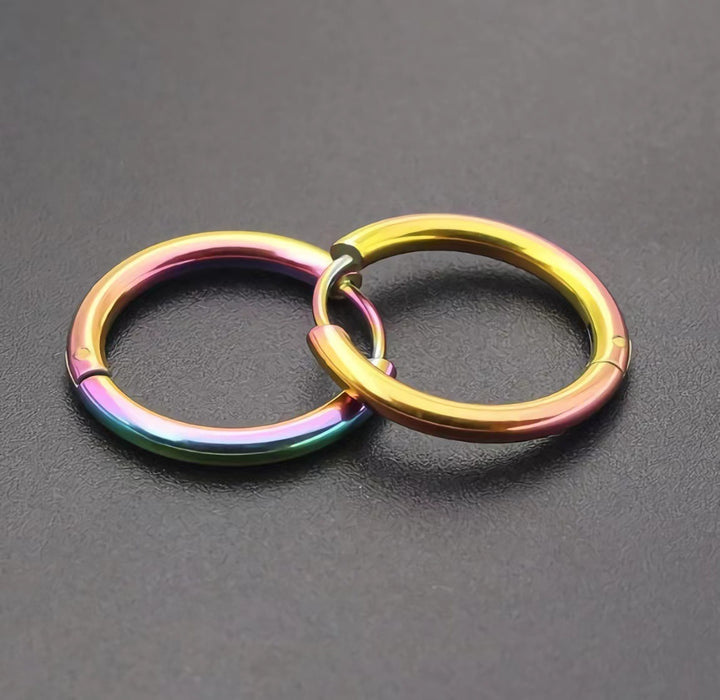 Wholesale geometric shaped ear buckle titanium steel earrings