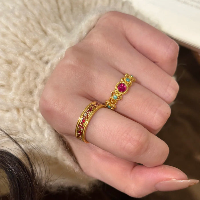 Wholesale Fashionable and exquisite ring, niche retro, light luxury temperament, versatile ring