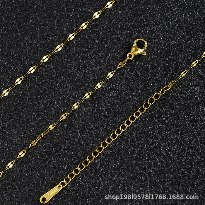 Wholesale Titanium steel stainless steel necklace, fine collarbone neck electroplated jewelry
