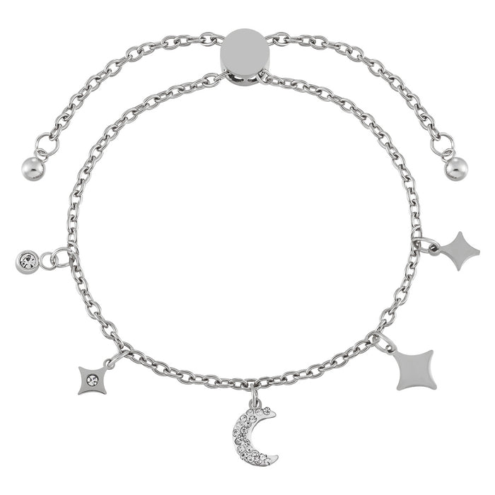 Wholesale Moon Star Diamond Plated Bracelet Jewelry Accessory
